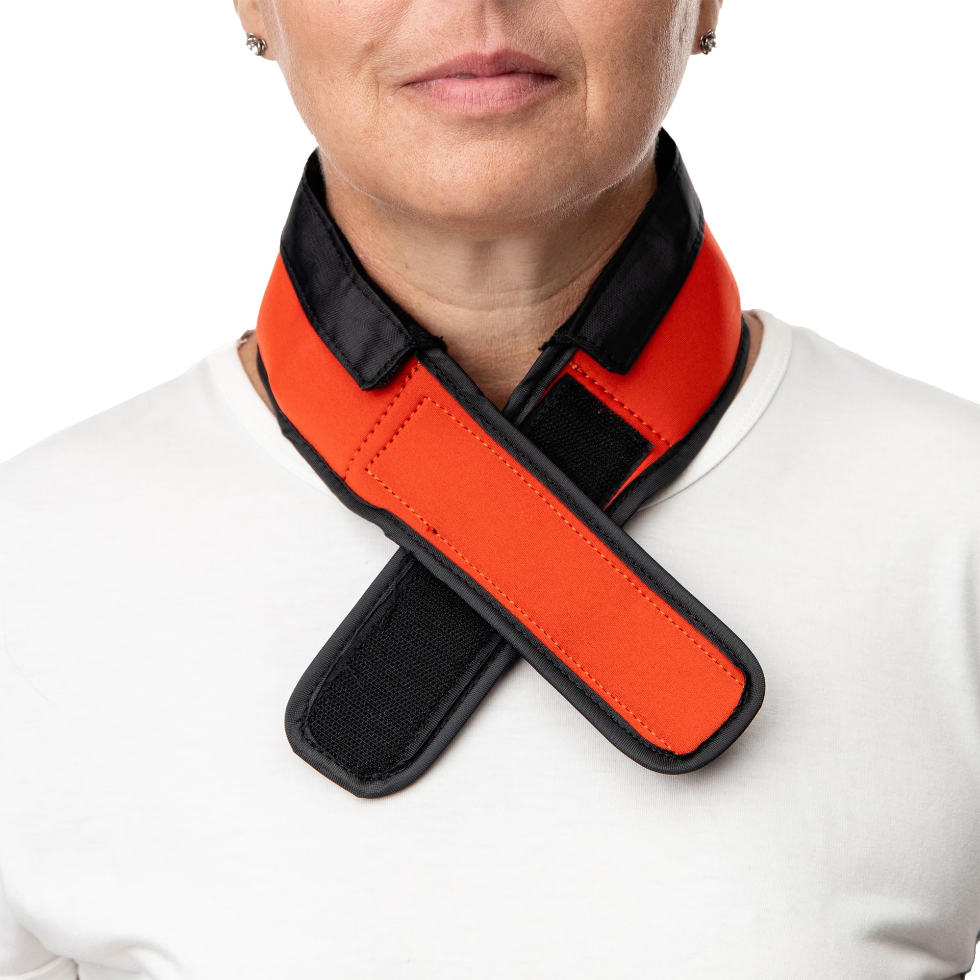 Cooling Collar – Reusable Ice Neck Cooling Wrap for Hot Weather, Adjustable Personal Neck Cooler (Orange)