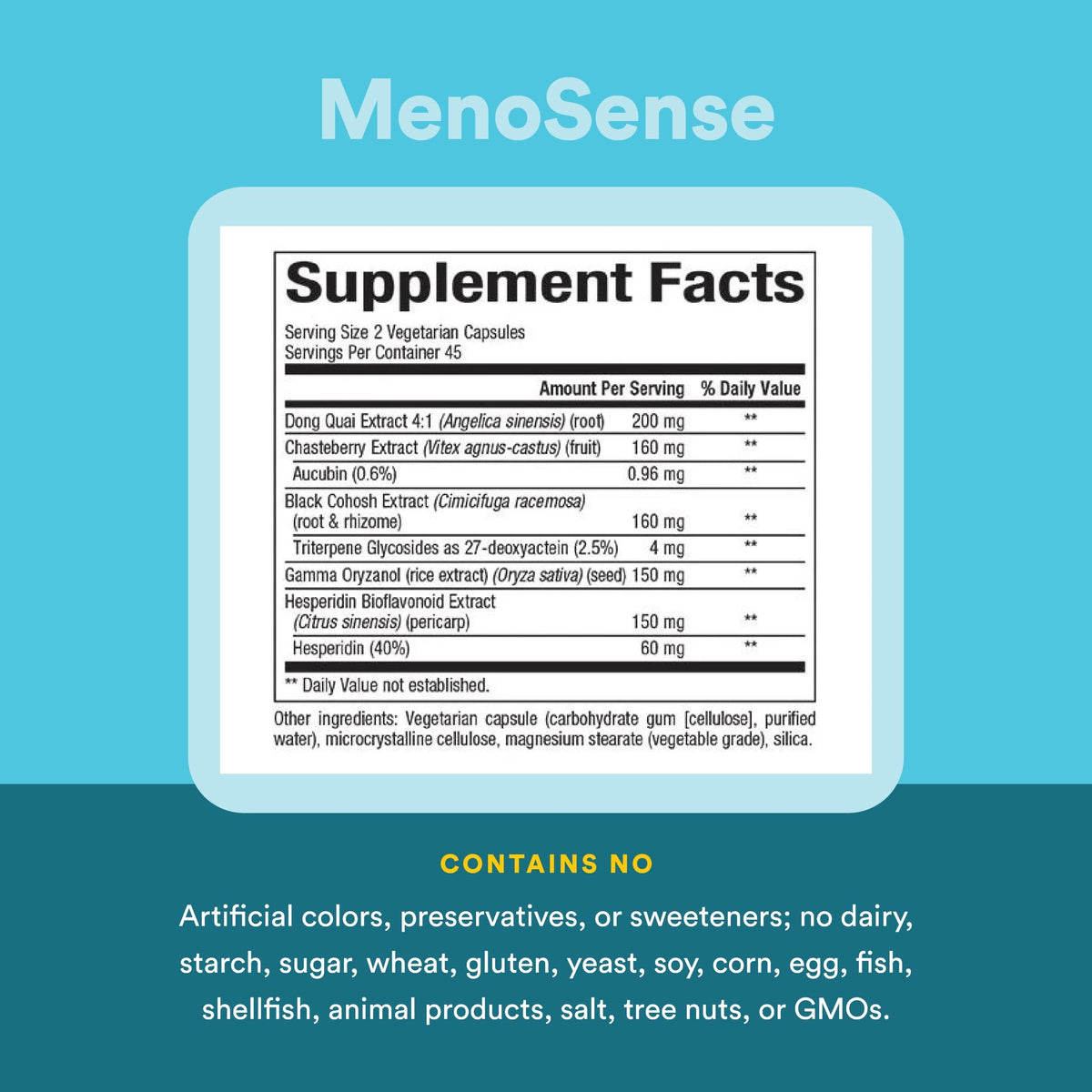 Natural Factors MenoSense Menopause Support Formula*, 90 Vegetarian Caps