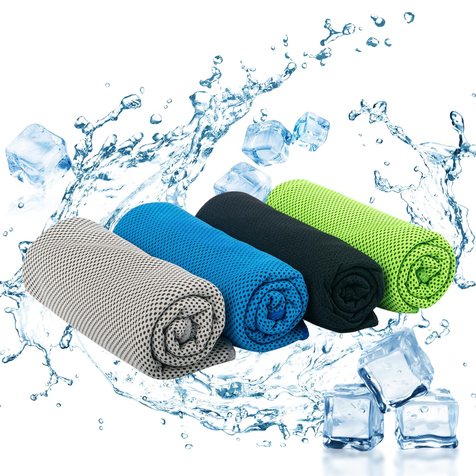 CIVPOWER Cooling Towel (39"x12") - Instant Ice Neck Wrap for Hot Weather | Quick-Dry Breathable Microfiber Chilly Towel for Workout, Yoga, Golf, Gym, Running, Camping, Hiking & Outdoor Sport