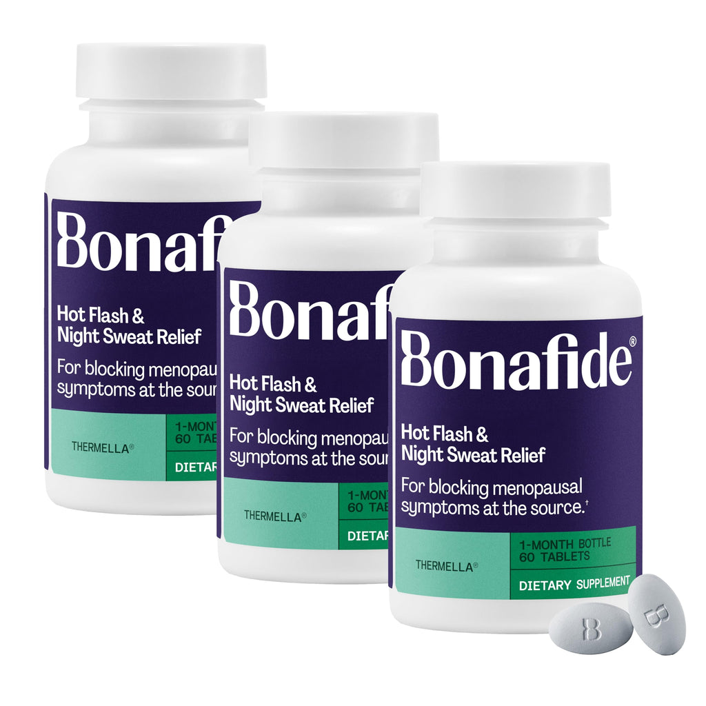 Bonafide Targeted Menopause Support for Hot Flash & Night Sweat Relief Thermella – Hormone-Free, Clinically Studied Formula with a Blend of Curcumin, Green Tea & Spirulina Extracts — 1-Month Supply