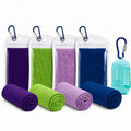 Cooling Towels for Neck and Face, Instant Cooling Towel,4 Pack with Hooks | Instant Cooling Towel, Water Activated, Soft Microfiber, Reusable,4 Pack with Hooks, Great for Golf Gym Running Sports