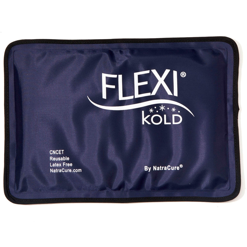 FlexiKold Gel Soft Flexible Ice Packs for Injuries - Reusable Freezer Cold Pack, Cold Compress & Cooling Gel Pad for Face, Shoulder, Hip, Leg, Arm, Ankle & Foot Injury - Medium - 7.5” x 11”