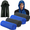 Acostop 4 Pcs Cooling Hoodie Towels for Neck and Face, Absorbent&Quick-Dry | Cooling Towel with Anti-Slip Snaps, Evaporative Cool & UPF 50 Sun Protection Wraps in Hot Weather Outdoor Sports