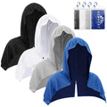4 Pack Cooling Hoodie Towels for Neck and Face, UV Sun Protection Ice Cooling Towels for Hot Weather, Cool Hoodie for Sports, Gym, Hiking, Working