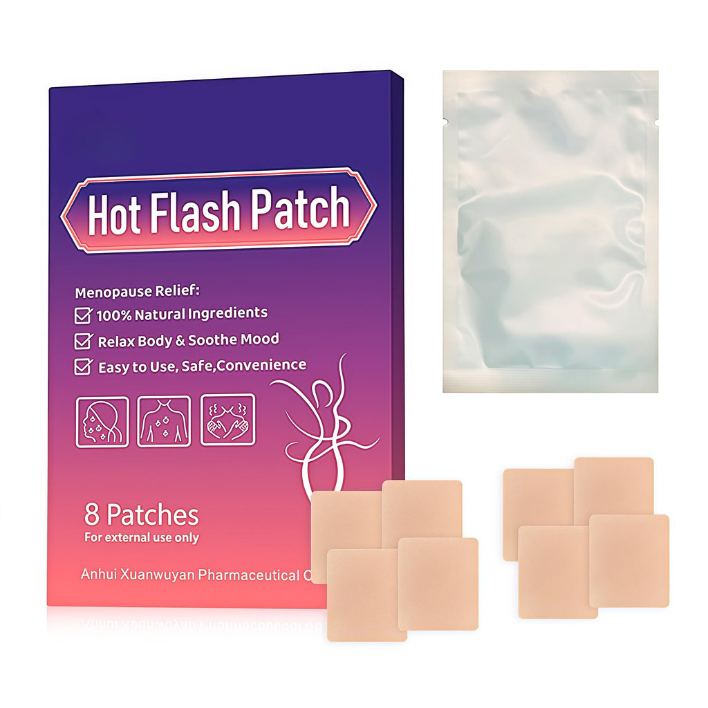 Menopause Relief Patches Therapy Patches Natural Hot Flash Patch for Sleeping Aid & Restful Nights-Relieves Hot Flashes, Dryness, Excessive Sweating-Menopause Support-Estrogen Free(8 Count)