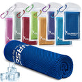 SYOURSELF Cooling Towel for Instant Relief Cool Bowling Fitness Yoga Towel-40 x12 Use as Cooling Neck Headband Bandana Scarf,Stay Cool for Travel Camping Golf Football &Outdoor Sport(Dark Blue)