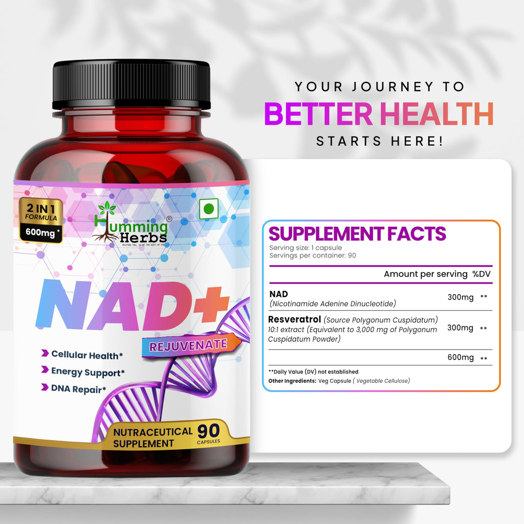 NAD+ 300mg + Resveratrol 300mg – 90 Vegan Kapsül – Yaşlanma Karşıtı