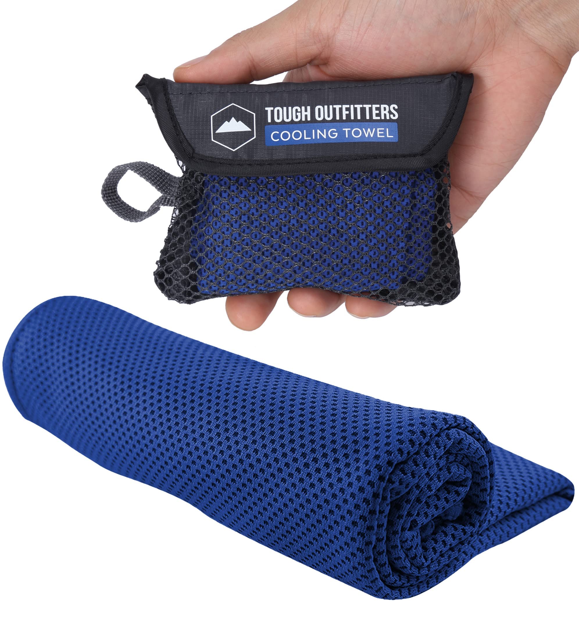 Tough Outdoors Cooling Towels for Neck Face - Neck Cooling Towel for Hot Weather Yoga Sports Golf Sweat - Instant Cold Towel