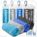4 Pack Cooling Towels, Soft Breathable Cooling Towels for Neck and Face | Microfiber, Gym, Men, Women, Waterproof Bag, Carabiner, Yoga, Golf, Hiking, Running, athletes, gift, Blue, Green, Pink, Black