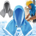 Upgrade Dual-Layer Strong Cooling Hoodie Towel UPF 50+ Sun Proteciton | Instant Ice Cooling Towel for Neck & Face Neck Wraps Cooler for Outdoor Work,Sports,Yoga,Camping & Hot Weather