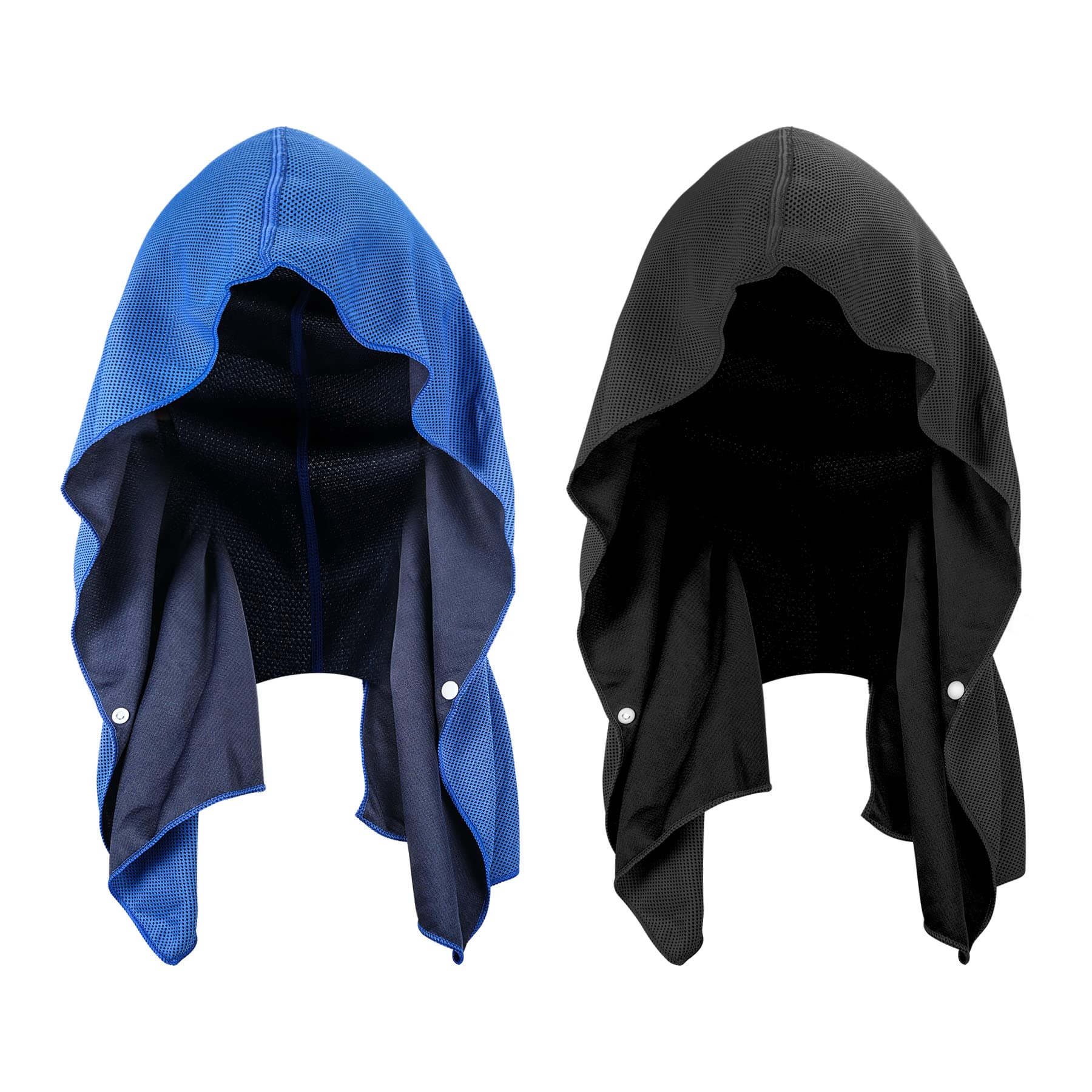Sukeen Cooling Hoodie Towel, Cooling Towels for Neck and Face Absorbent Quick Drying, Cooling Neck Wraps UV Protection Sport Workout Camping Cycling Cooling Towel
