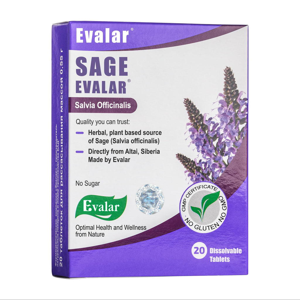 Sage Salvia officinalis Herb Dissolvable 20 Tabs