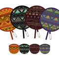 4 Pack Assorted Mandala Pattern Hand Fan Foldable, Multi-Role Round Handheld Fans for Travel, Events, Indoor & Outdoor (Mandala)