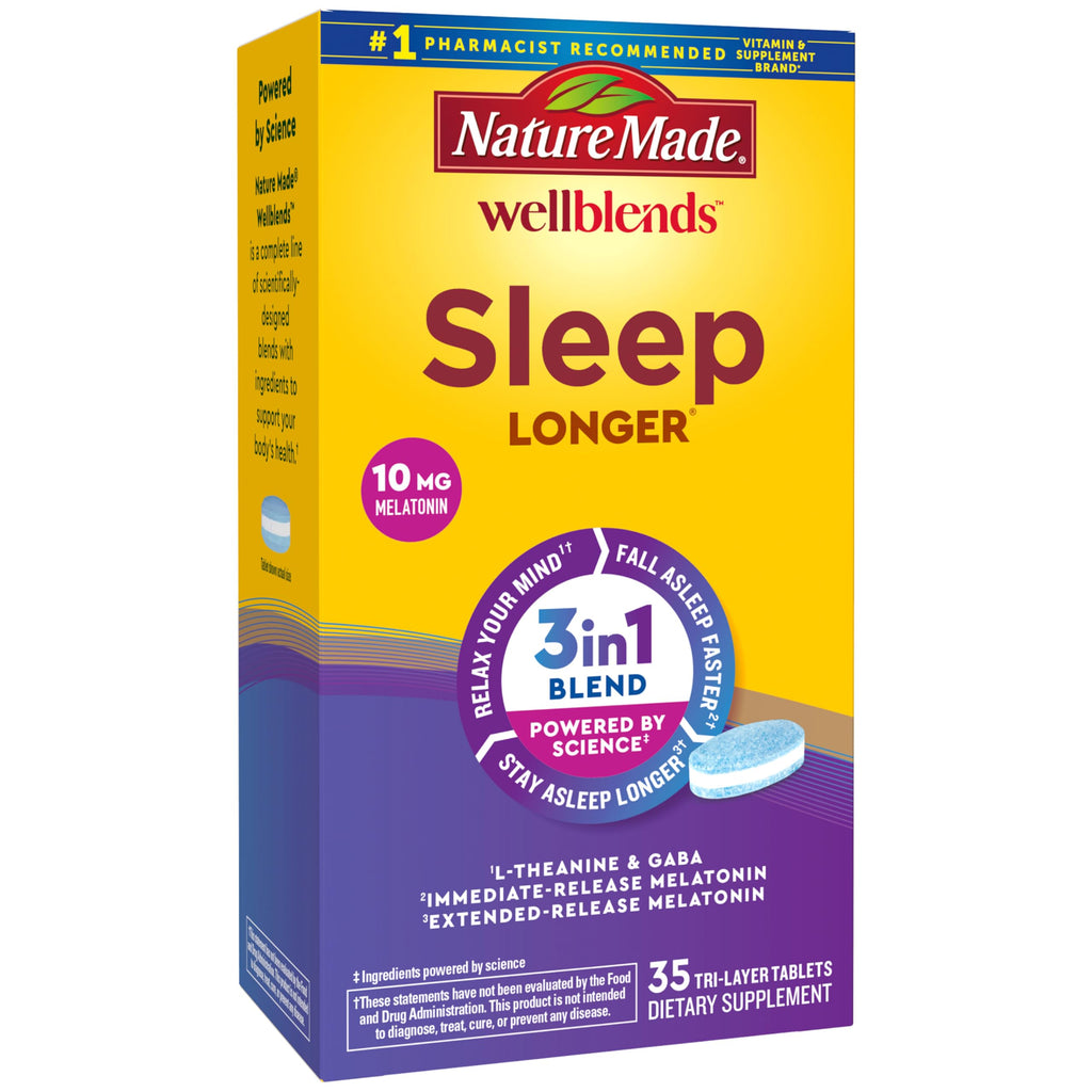 Nature Made Wellblends Sleep Longer, 35 Tri-Layer Tablets