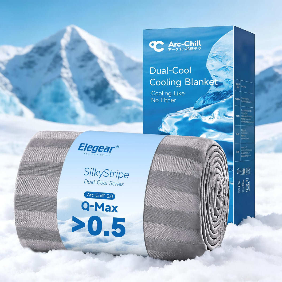 Elegear Double-Sided Cooling Blanket Throw for Hot Sleepers, Arc-Chill 3.0
