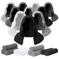 Honoson 20pcs 20Pcs Cooling Hood Towel,Dark Gray, Light Gray, White, Black | 12x25Inch Hoodie Towel Bulk for Neck Face 40x12 Inch Quick Dry Sweat Towels Instant Ice Cold Towel for Hot Weather Yoga Gym