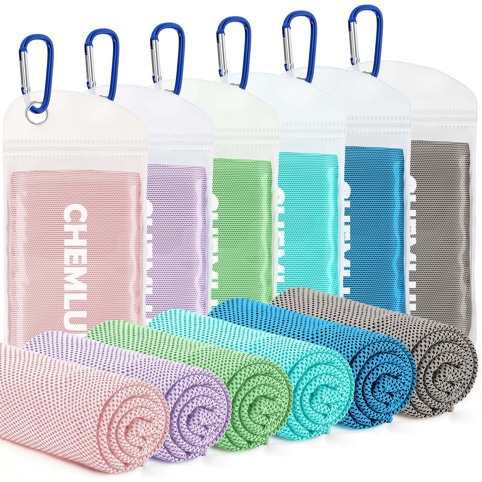 4 Packs Cooling Towels: Instant Cool Towel for Neck and Face Hot Weather UPF50 Quick Dry Microfiber Sweat Towels for Gym Workout Sports (40"x12")