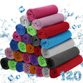 Maitys 200 Pcs Microfiber Cooling Towel, Ice Towel, 32"x12" Cool Cold Towel for Neck and Face Cooling Towels Breathable Soft Chilly Towel for Yoga Sport Gym Workout Camping, 10 Color