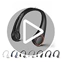 Portable Neck Fan, Hands Free Bladeless, 360° Cooling Personal Fan,Wearable Quiet Fan for Outdoor Indoor, Birthday Gifts for Men Women Mom Dad, 4000mAh Battery USB Rechargeable, 3-Speeds( Black)
