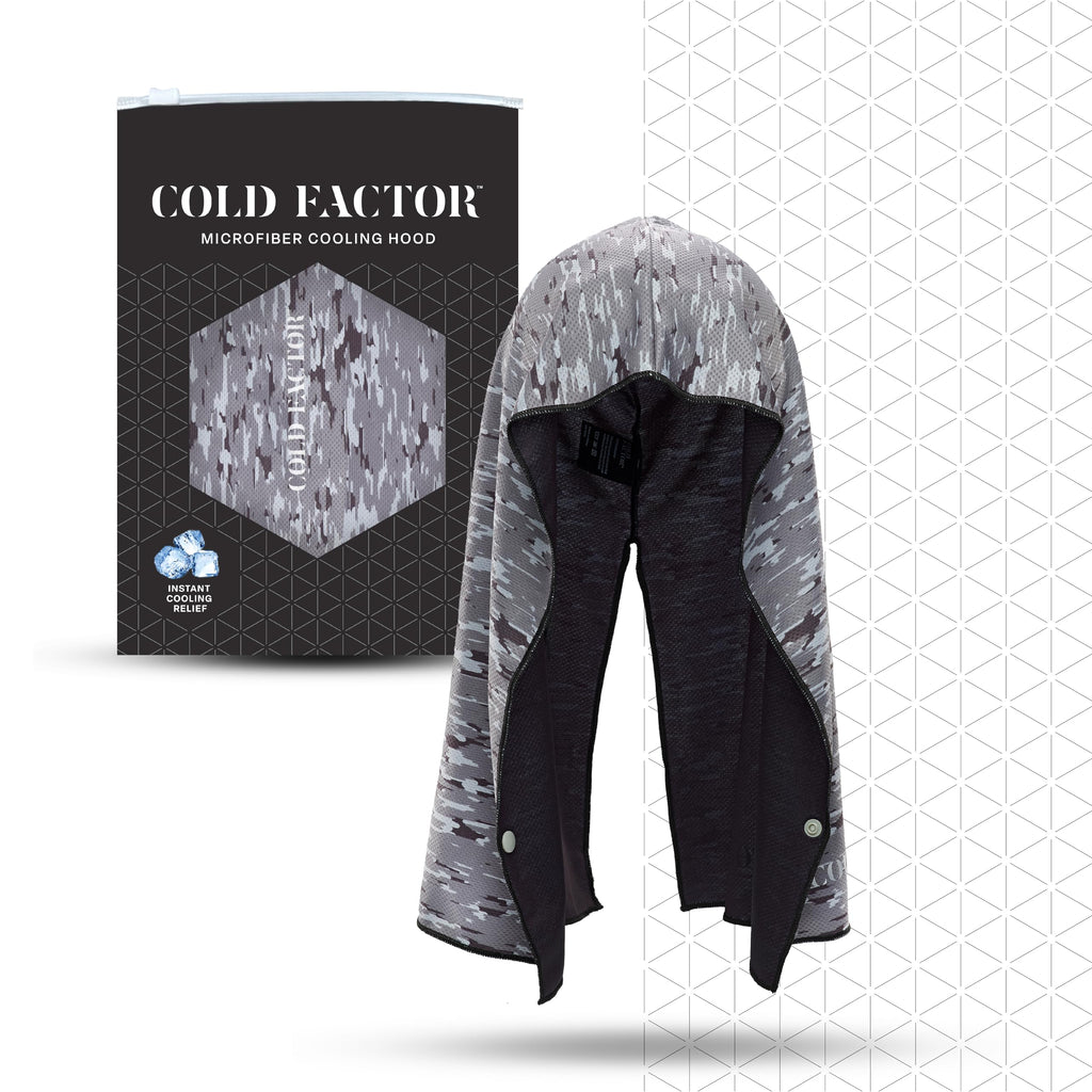Instant Cooling Hoodie Towel – Advanced Chemical-Free Evaporative Cooling Technology – UPF 50+, 2+ Hours Cooling
