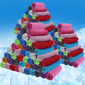 BBTO 80 Pcs Cooling Towels 32x12 in Microfiber,Multicolor | Ice Cold Breathable Neck Face Design, Quick Cool Yoga Sport Gym Workout Camping, Chilly Outdoor Training Activities