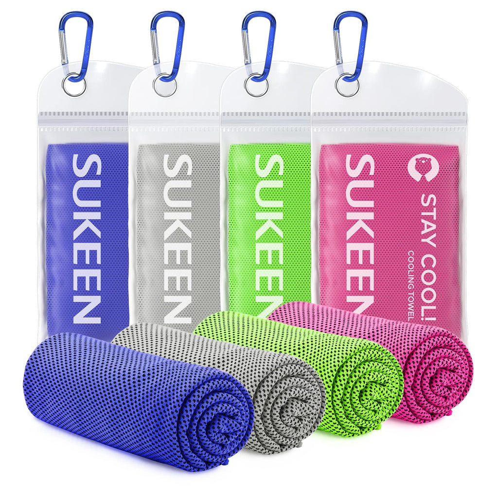 Sukeen Cooling Towels for Neck and Face (40"x12"), Cooling Wraps for Sports | Lightweight,Mesh Microfiber,Soft,Breathable,Multi Use in Hot Weather for Sport Fans,Athletes,Travers,Outdoor Workers,Pets