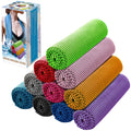 Ponpon 10pcs Cooling Towel Ice Towel Cooling Towels for Neck and Face Microfiber Cooling Towel for Gym, Travel, Yoga, Camping, Running, Outdoor Sport (10 Colors)