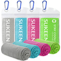 Sukeen 4 Pack Cooling Towels (40"x12") for Neck and Face Instant Cooling | Stay Cool in Hot Weather,Versatility,Soft,Breathable,Durability for Sports,Outdoor activities,Summer works in heat