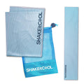 Original Cooling Towel – Be Cool in Style - Heat Relief, Soft, Lightweight, Sun Protection, Easy Clean - Perfect for Biking, Running, Yoga, Gym, Gardening - Blue Wave