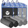 YQXCC 4 Pack Cooling Towels (40"x12"), Ice Cool for Neck & Face | Soft Breathable Microfiber, Instant Cool Sports Towel for Gym, Yoga, Golf, Running, Camping, Outdoor Activities & Hot Weather