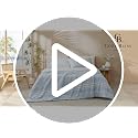 Cozy Bliss Cationic Dyed Seersucker Cooling Comforter Queen Size, Lightweight Airflow Silky Cooling Bedding with Q-Max>0.45 for Bedroom, Home Decor, Hot Sleepers & Night Sweats, Blue 90"x90"