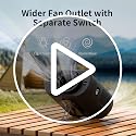Socool 14500mAh Portable Waist Fan Clip on Belt 360 Rotation Wearable Rechargeable Personal Shirt Fan, 67H Cooling 5-Speed Battery Operated with Light, Neck Fan Hands-Free for Outdoor Jobsite Camping