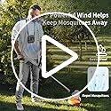 Socool 10000mAh Portable Waist Fan Clip on Wearable Belt Personal Fan Rechargeable Battery operated With 5 Speeds & Flashlight Neck Hands-Free 40H Cooling For Outdoor Camping Travel (Gray）